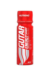 Nutrend Gutar Energy Shot, unflavored 60 ml, sugar-free energy drink with vitamins and functional ingredients.